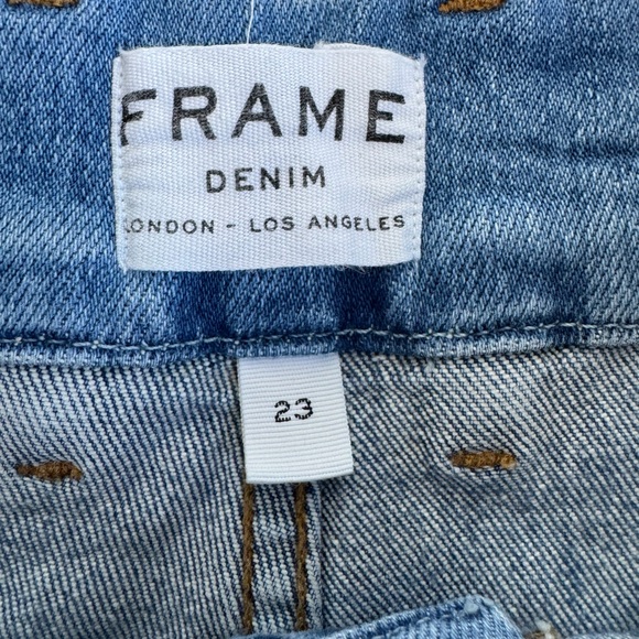 FRAME Turner Denim Jeans Wide Leg Mid Rise Crop Barrel Size 25 / 2 women TST696 - Picture 3 of 11